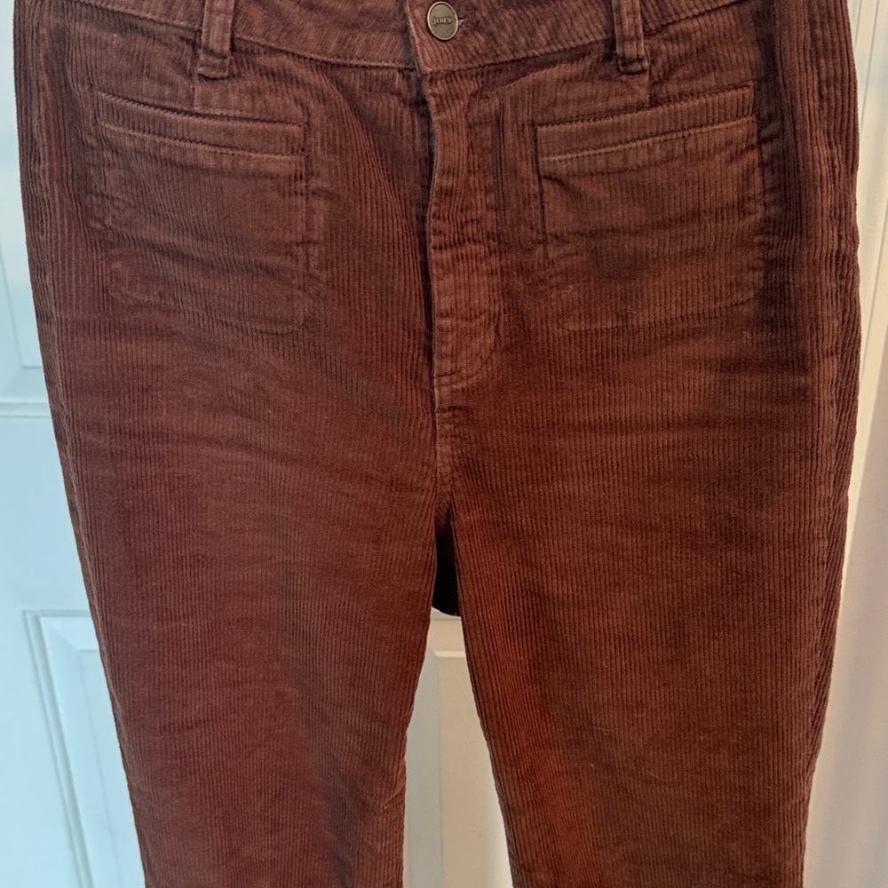 J. Crew Women's Corduroy Flare Pants in Deep Brown Size 28 - Picture 4 of 10